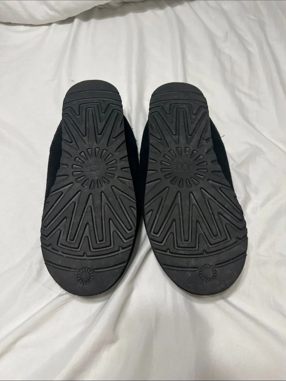 UGG Men's Black Suede Slip-On Clog with Contrasting Trim